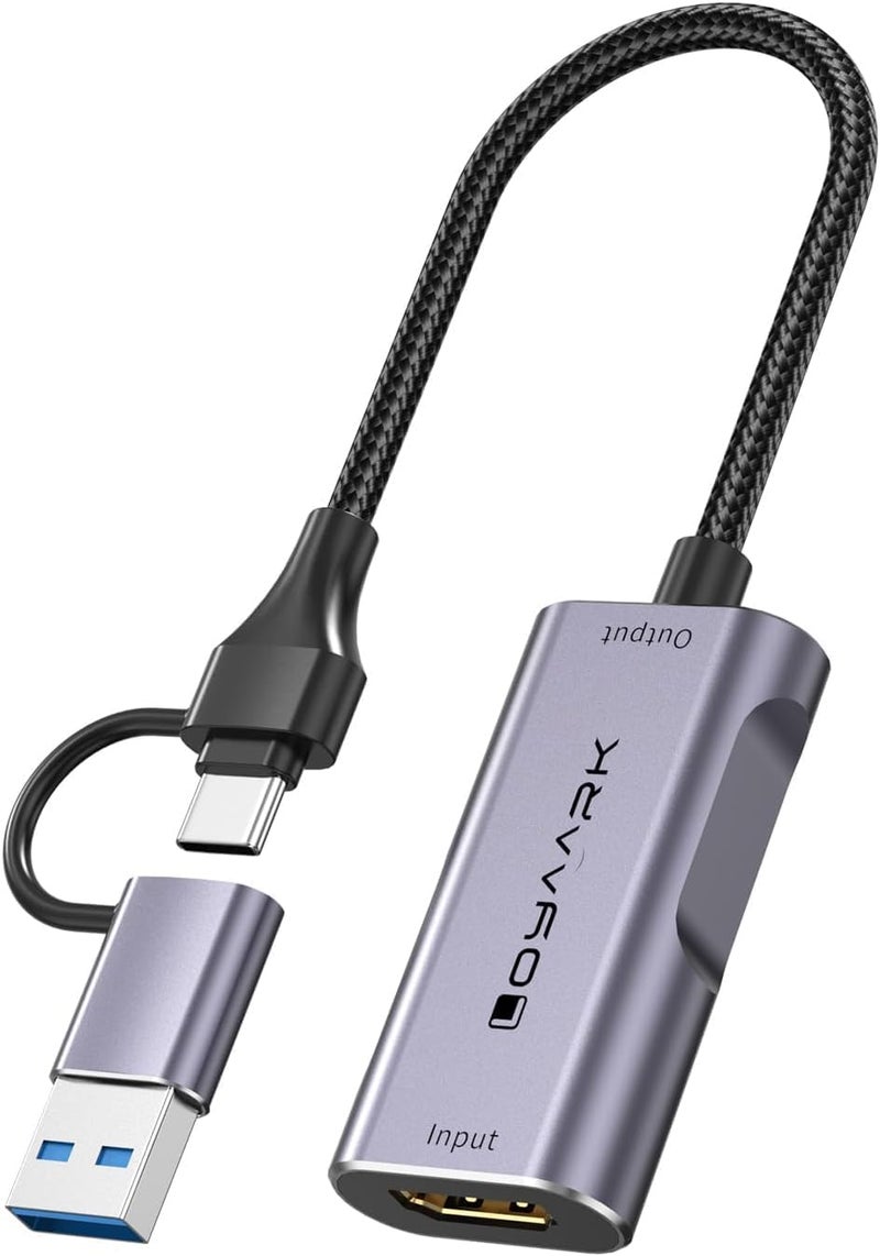 Loya Ark Video Capture Card,USB 3.0 Capture Card 4K HD to USB-A/C,2K30fbs Live Streaming/Gaming/Meeting/Game Video Capture Card,for Windows Mac OS System with USB C Adapter to Adjust PS4, Switch2, Xbox1 - Image 1